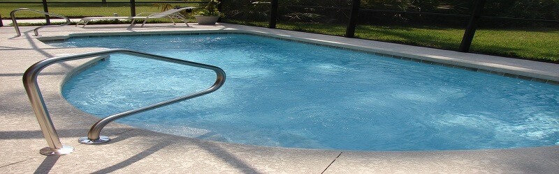 Image of a Pool and a sealed concrete Pool Deck