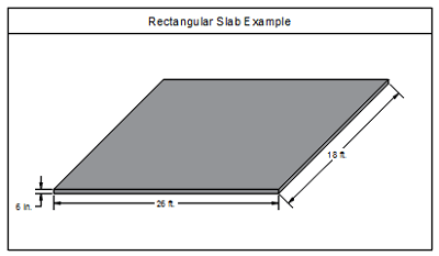 An image of a rectangular slab with its dimensions