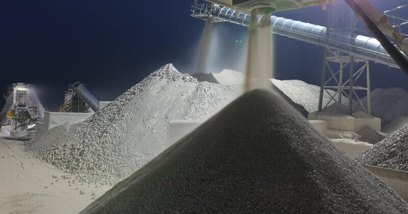 Image showing an aggregate manufacturing process
