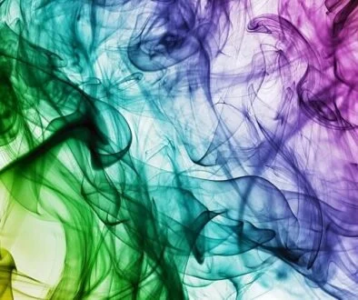 Decorative image showing various colors including red, yellow, green, blue, and purple