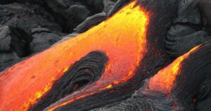 Image showing magma flowing