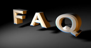 Image showing the Letters FAQ on a dark background
