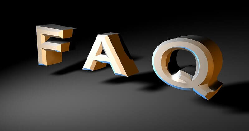 Image showing the Letters FAQ on a dark background