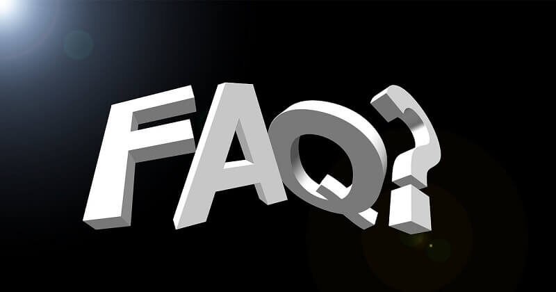 Image showing the letters "FAQ?" on a black background