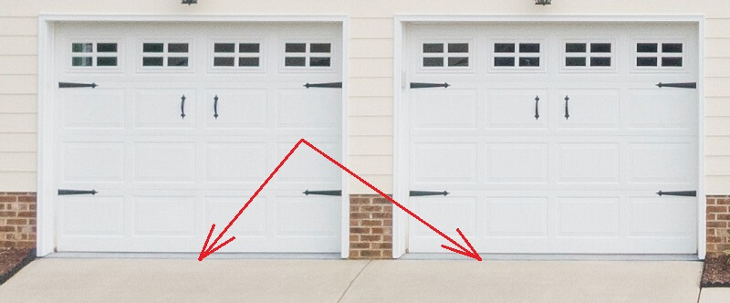 An Image Showing The Gap Between Garage and Driveway