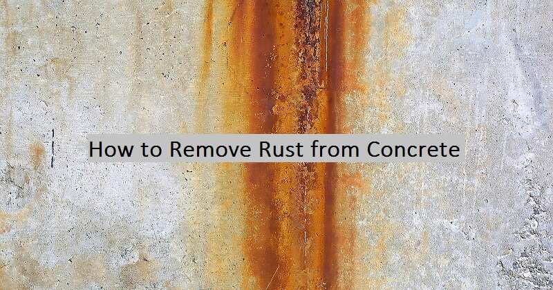 Concrete Wall with Rust Stain