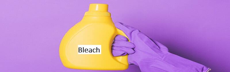Yellow bottle of bleach