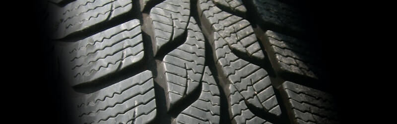 Car tire closeup