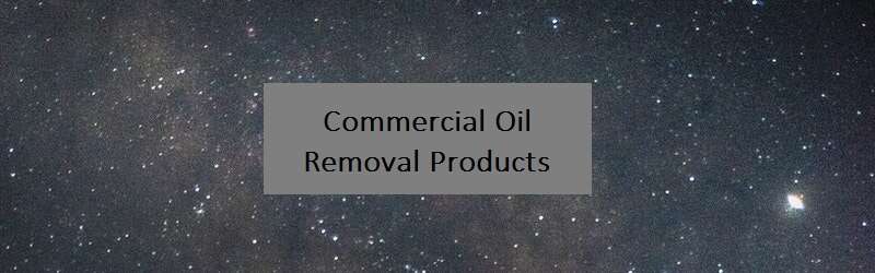 Night sky background on a title "Commercial Oil Removal Products"