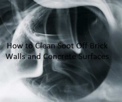 Smoke Background to a Title "How to Clean Soot Off Brick Walls and Concrete Surfaces"