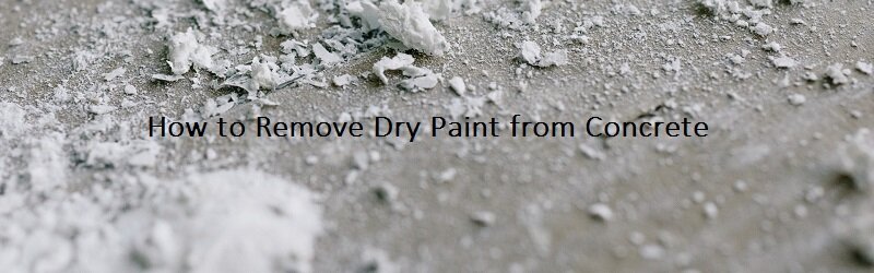 Dry paint on a concrete floor
