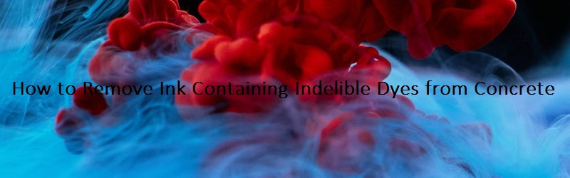 Red and blue ink containing indelible dyes