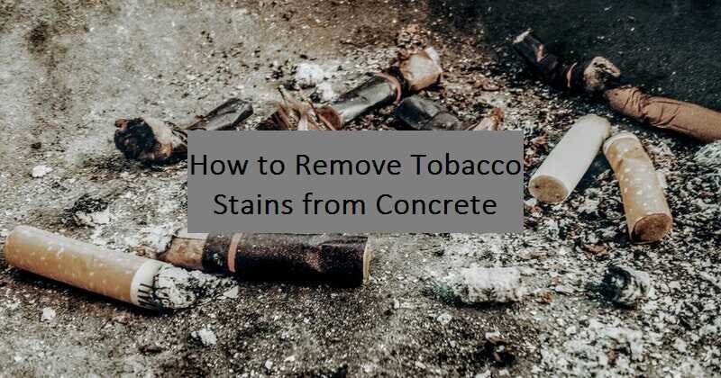 Tobacco stains and cigarettes on a concrete floor